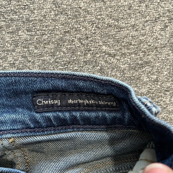 Citizens Of Humanity Chrissy Uber High Rise Skinny Distressed Jeans Size 27 - Picture 4 of 10